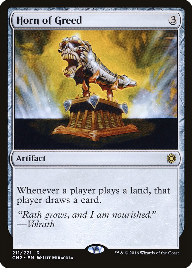 Horn of Greed [Conspiracy: Take the Crown] MTG Single Magic: The Gathering | Red Claw Gaming