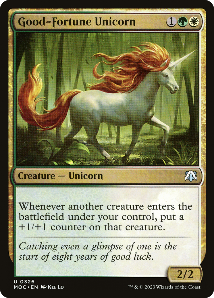 Good-Fortune Unicorn [March of the Machine Commander] MTG Single Magic: The Gathering | Red Claw Gaming