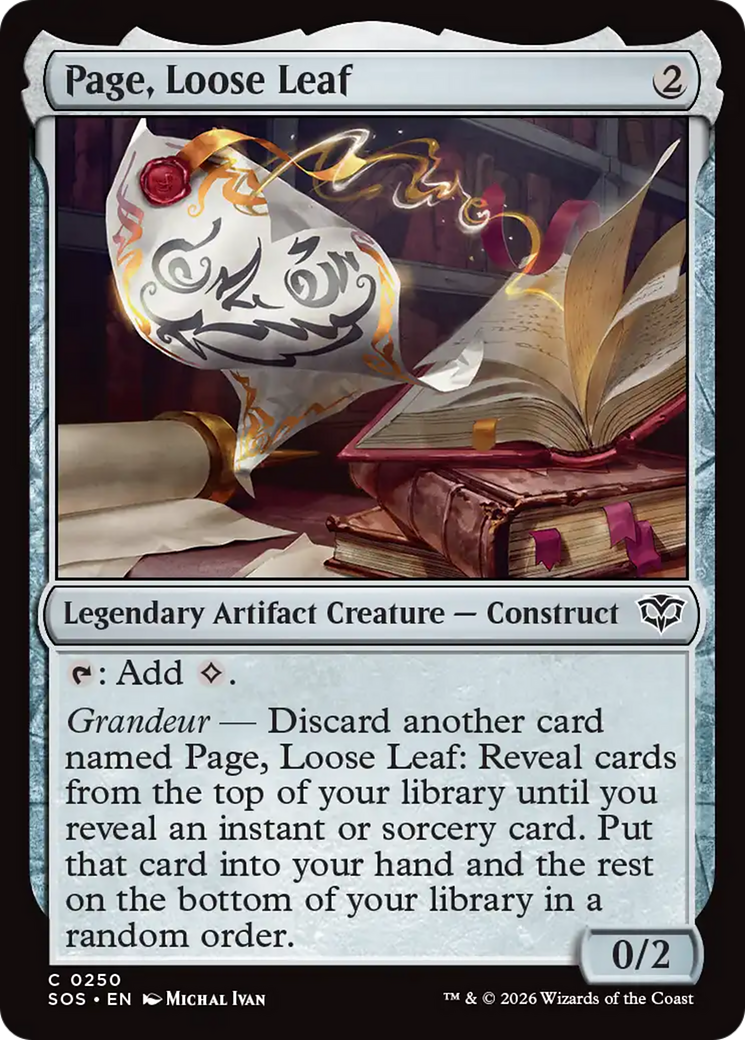 Page, Loose Leaf [Secrets of Strixhaven] MTG Single Magic: The Gathering | Red Claw Gaming