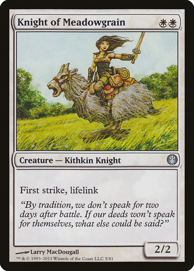 Knight of Meadowgrain [Duel Decks: Knights vs. Dragons] MTG Single Magic: The Gathering | Red Claw Gaming