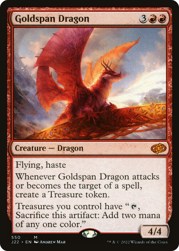 Goldspan Dragon [Jumpstart 2022] MTG Single Magic: The Gathering | Red Claw Gaming