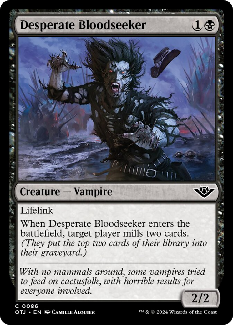Desperate Bloodseeker [Outlaws of Thunder Junction] MTG Single Magic: The Gathering    | Red Claw Gaming
