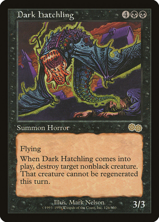 Dark Hatchling [Urza's Saga] MTG Single Magic: The Gathering | Red Claw Gaming