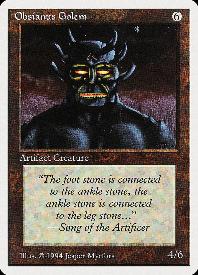 Obsianus Golem [Summer Magic / Edgar] MTG Single Magic: The Gathering | Red Claw Gaming