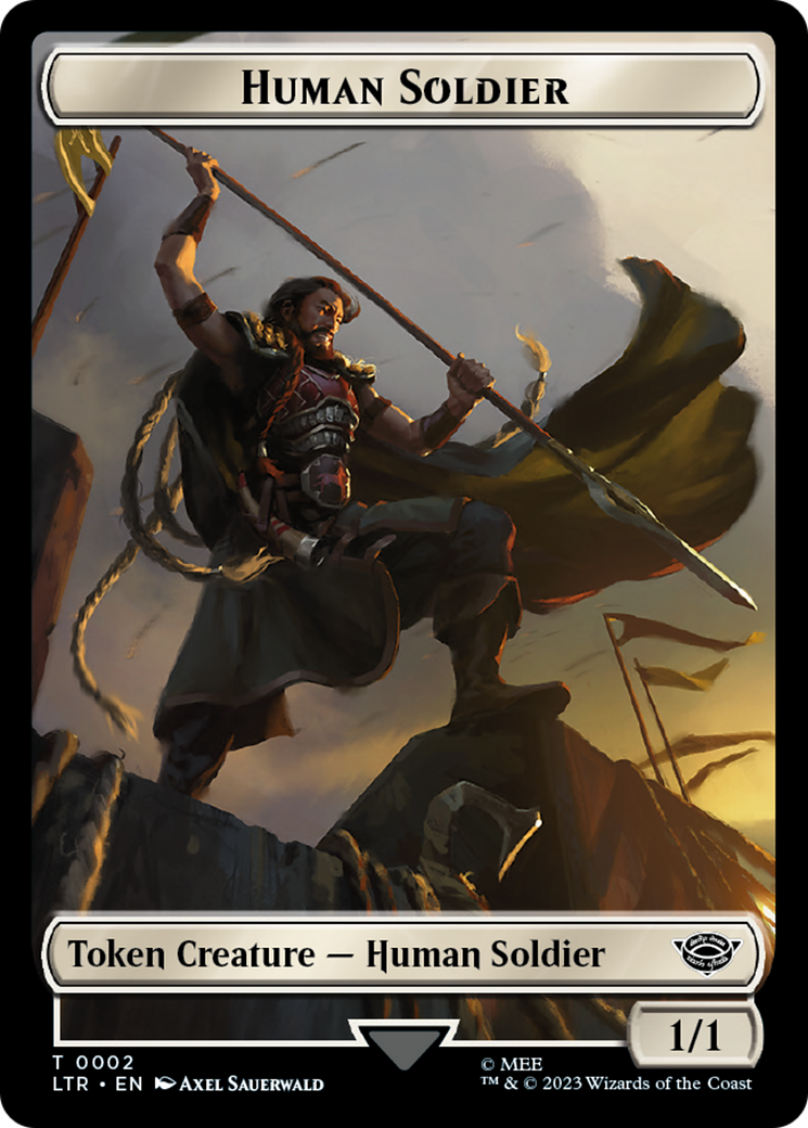 Food (11) // Human Soldier (02) Double-Sided Token [The Lord of the Rings: Tales of Middle-Earth Tokens] MTG Single Magic: The Gathering | Red Claw Gaming