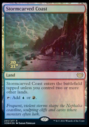 Stormcarved Coast [Innistrad: Crimson Vow Prerelease Promos] MTG Single Magic: The Gathering | Red Claw Gaming