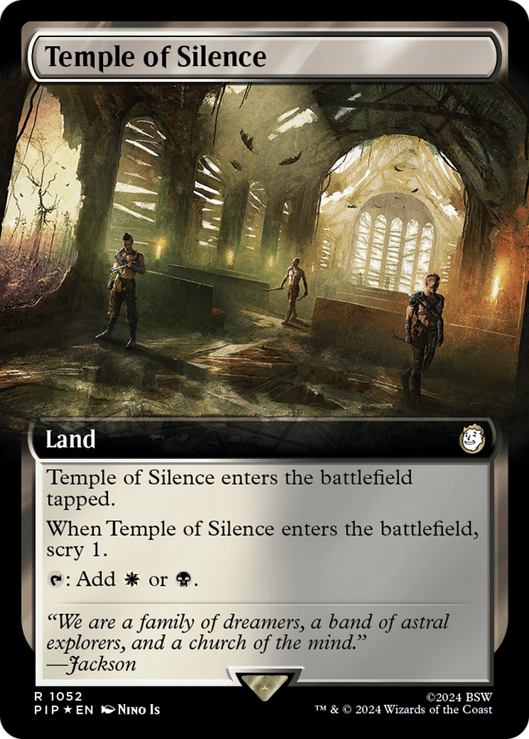 Temple of Silence (Extended Art) (Surge Foil) [Fallout] MTG Single Magic: The Gathering | Red Claw Gaming