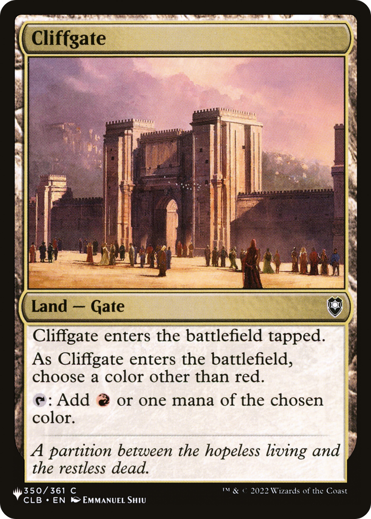 Cliffgate [The List] MTG Single Magic: The Gathering | Red Claw Gaming