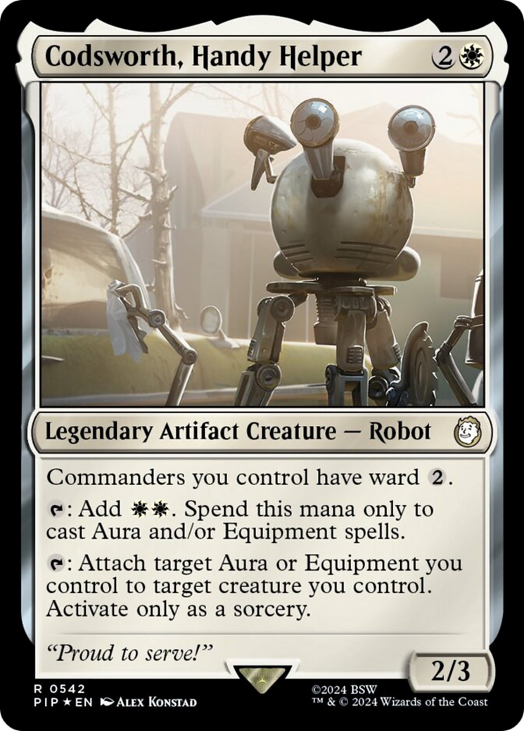 Codsworth, Handy Helper (Surge Foil) [Fallout] MTG Single Magic: The Gathering | Red Claw Gaming