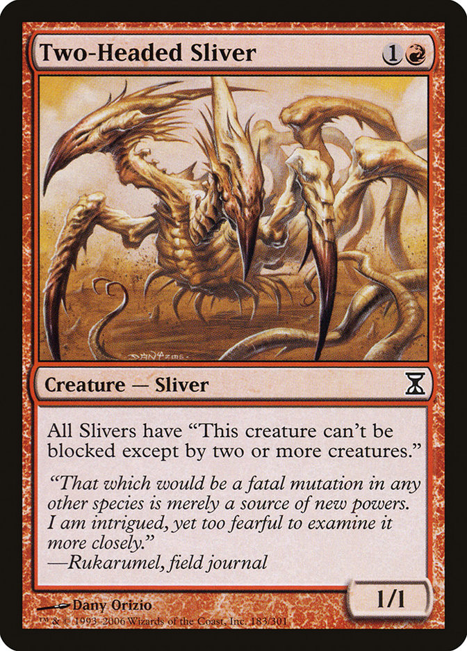 Two-Headed Sliver [Time Spiral] MTG Single Magic: The Gathering | Red Claw Gaming