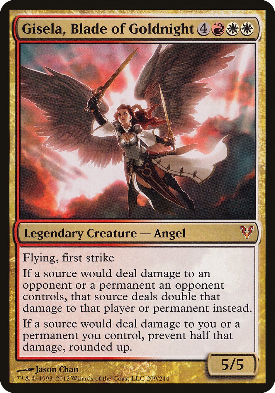 Gisela, Blade of Goldnight (Oversized) [Open the Helvault] MTG Single Magic: The Gathering | Red Claw Gaming