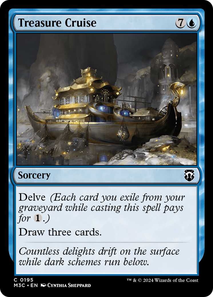 Treasure Cruise (Ripple Foil) [Modern Horizons 3 Commander] MTG Single Magic: The Gathering | Red Claw Gaming