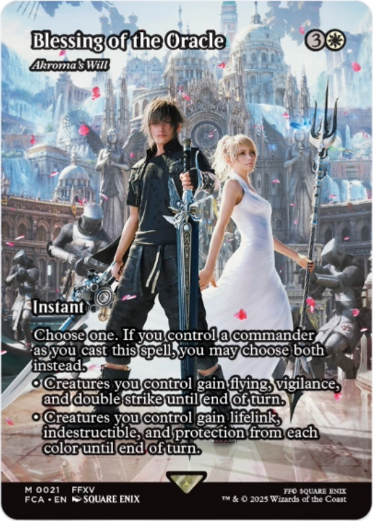 Blessing of the Oracle - Akroma's Will (Showcase) [FINAL FANTASY : Through the Ages] MTG Single Magic: The Gathering | Red Claw Gaming