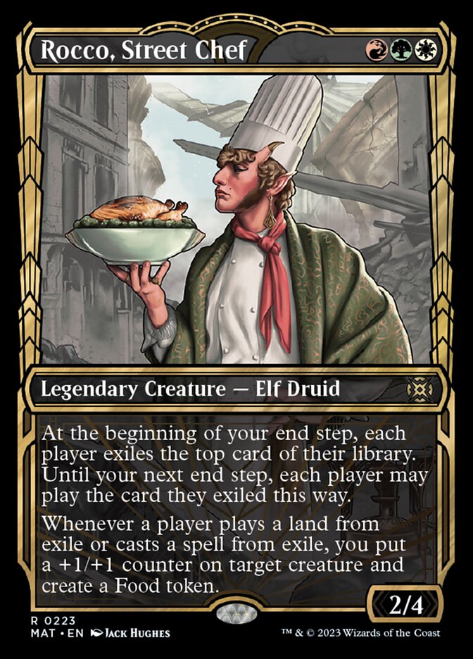 Rocco, Street Chef (Showcase Halo Foil) [March of the Machine: The Aftermath] MTG Single Magic: The Gathering | Red Claw Gaming
