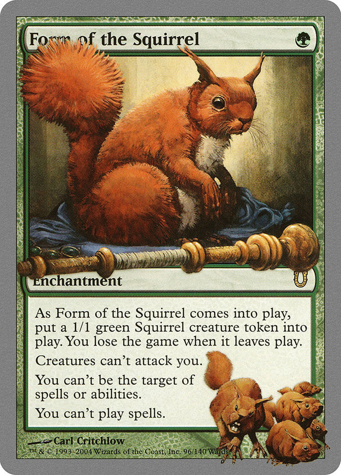 Form of the Squirrel [Unhinged] MTG Single Magic: The Gathering | Red Claw Gaming