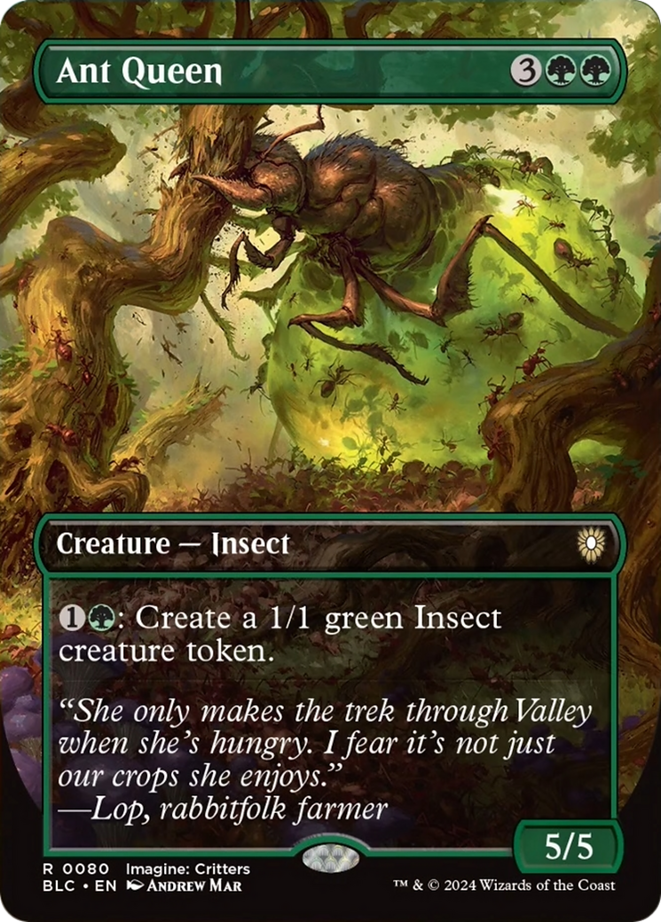 Ant Queen (Borderless) [Bloomburrow Commander] MTG Single Magic: The Gathering | Red Claw Gaming
