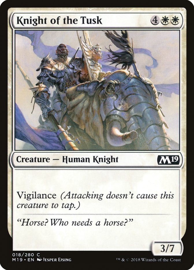 Knight of the Tusk [Core Set 2019] MTG Single Magic: The Gathering | Red Claw Gaming