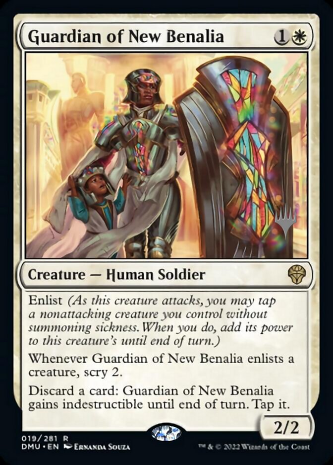 Guardian of New Benalia (Promo Pack) [Dominaria United Promos] MTG Single Magic: The Gathering    | Red Claw Gaming