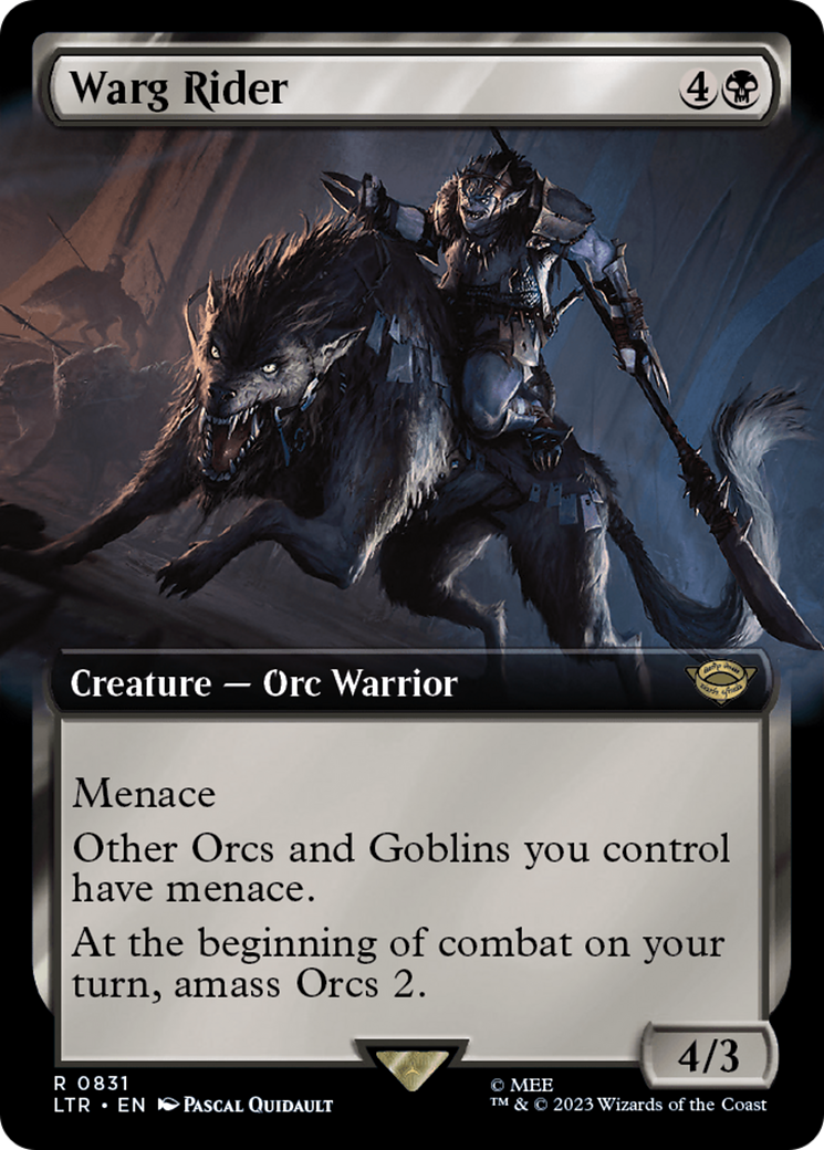 Warg Rider (Extended Art) [The Lord of the Rings: Tales of Middle-Earth] MTG Single Magic: The Gathering | Red Claw Gaming