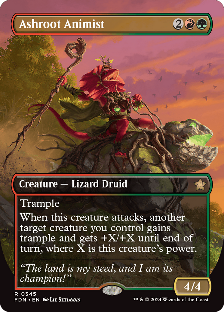 Ashroot Animist (Borderless) [Foundations] MTG Single Magic: The Gathering | Red Claw Gaming