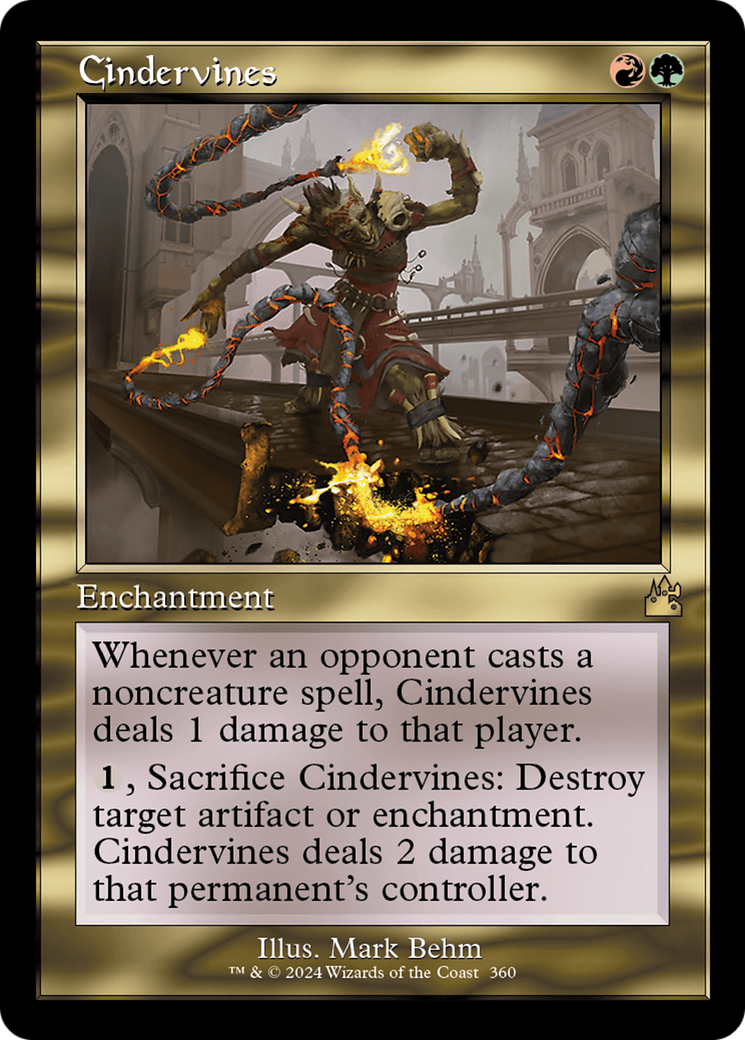 Cindervines (Retro Frame) [Ravnica Remastered] MTG Single Magic: The Gathering | Red Claw Gaming