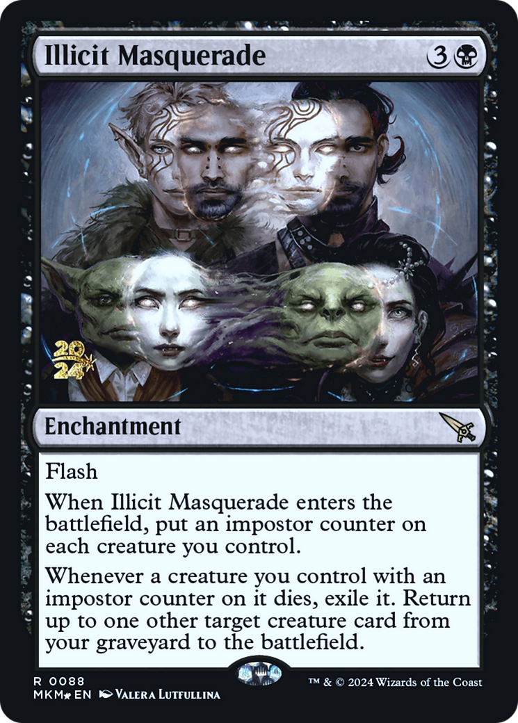 Illicit Masquerade [Murders at Karlov Manor Prerelease Promos] MTG Single Magic: The Gathering | Red Claw Gaming