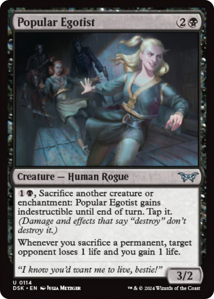 Popular Egotist [Duskmourn: House of Horror] MTG Single Magic: The Gathering | Red Claw Gaming