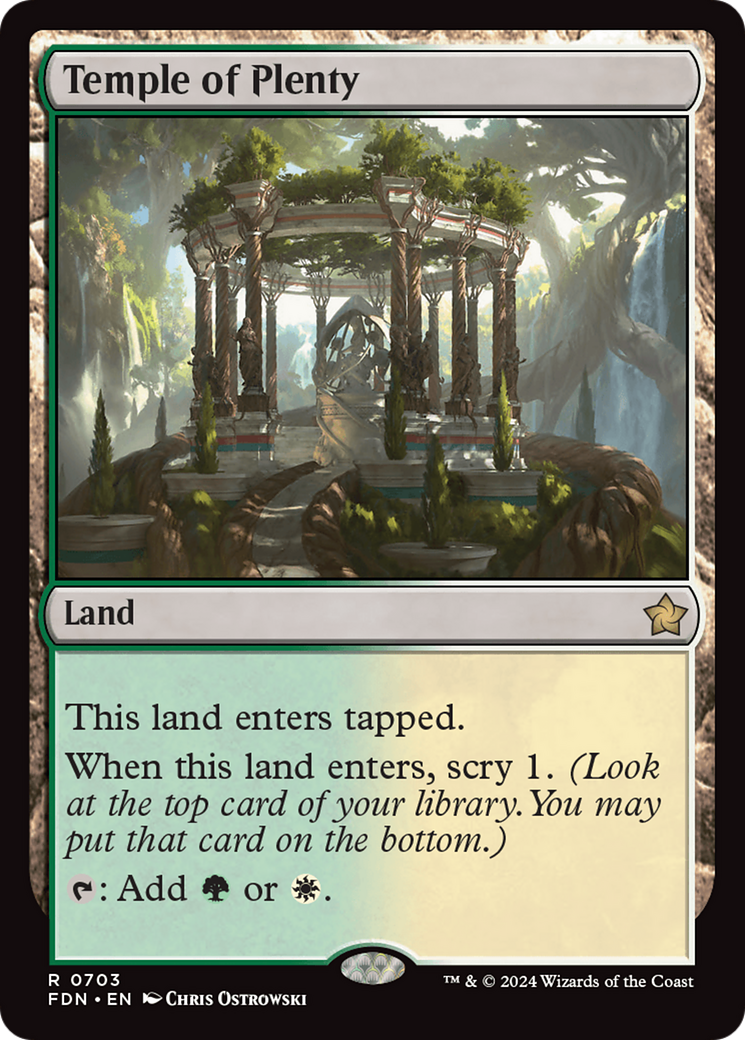 Temple of Plenty [Foundations] MTG Single Magic: The Gathering | Red Claw Gaming