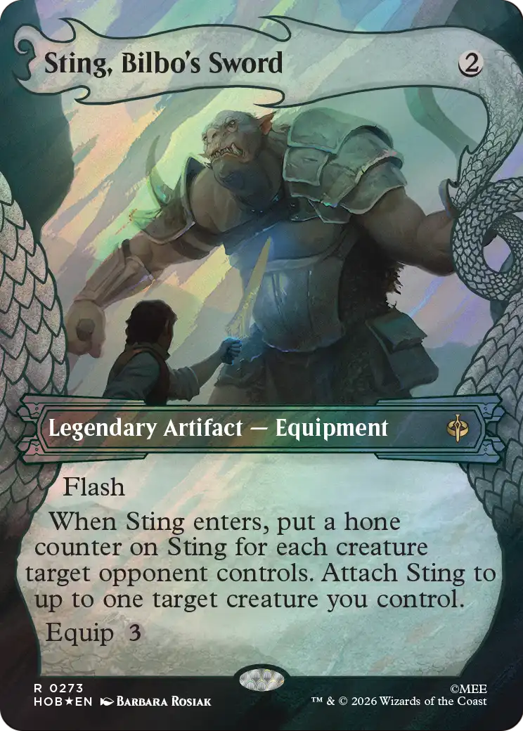 Sting, Bilbo's Sword (Showcase) (Surge Foil) [The Hobbit] | Red Claw Gaming