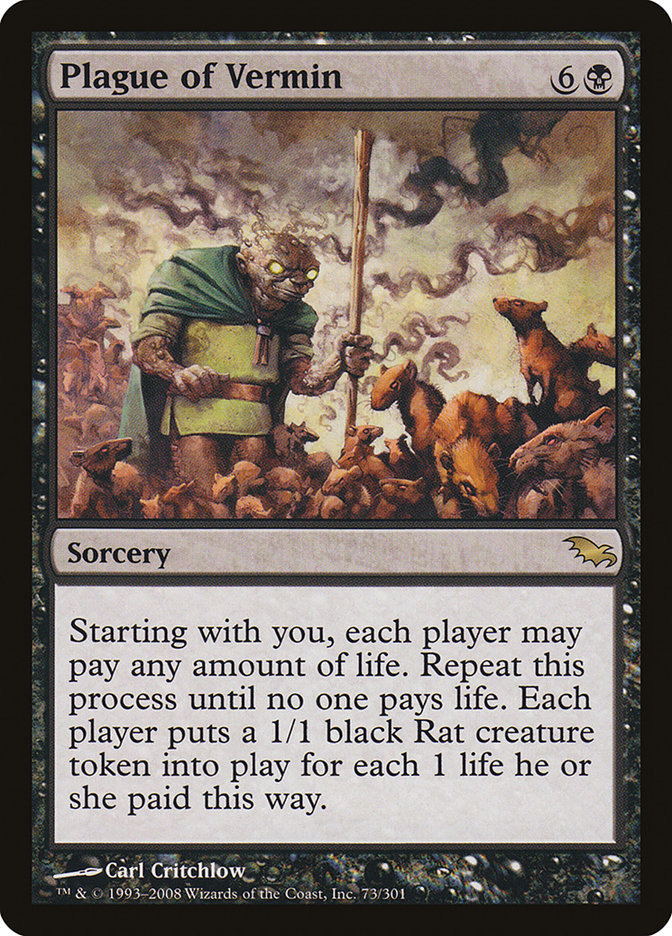 Plague of Vermin [Shadowmoor] MTG Single Magic: The Gathering | Red Claw Gaming