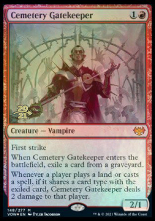 Cemetery Gatekeeper [Innistrad: Crimson Vow Prerelease Promos] MTG Single Magic: The Gathering | Red Claw Gaming