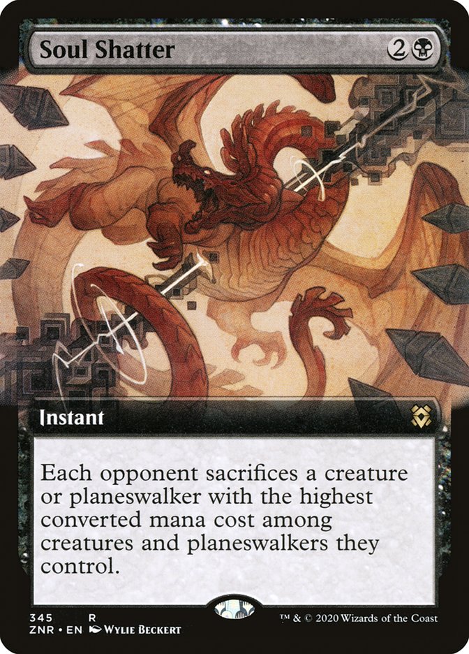 Soul Shatter (Extended Art) [Zendikar Rising] MTG Single Magic: The Gathering | Red Claw Gaming