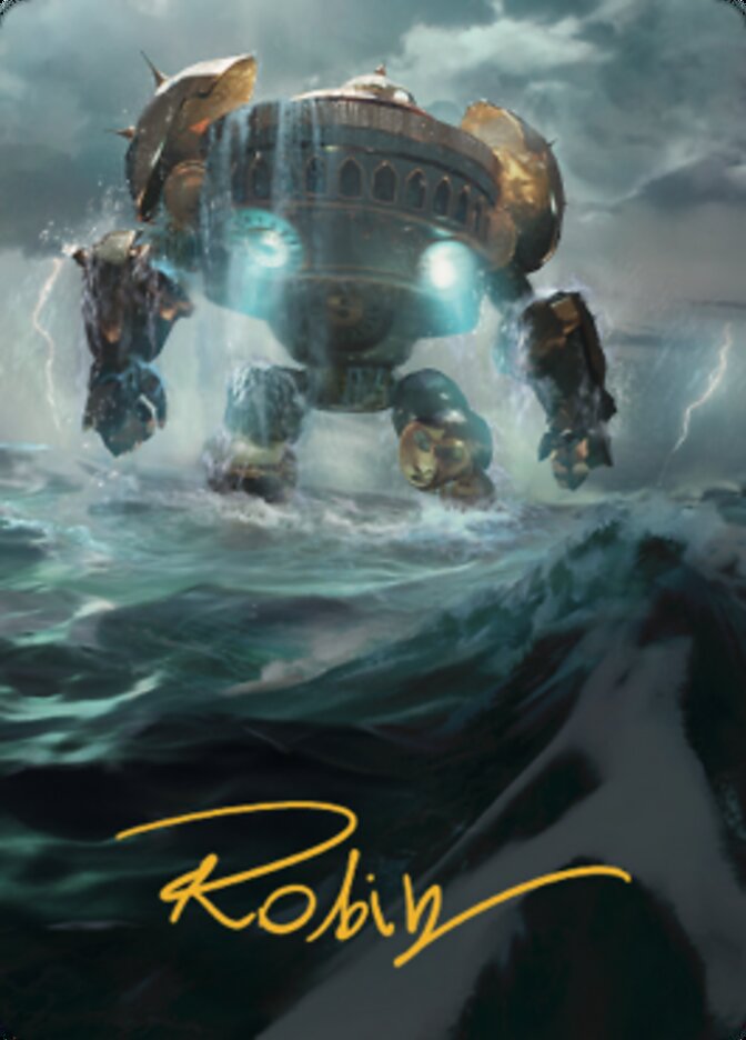 Island Art Card (Gold-Stamped Signature) [The Brothers' War Art Series] MTG Single Magic: The Gathering | Red Claw Gaming