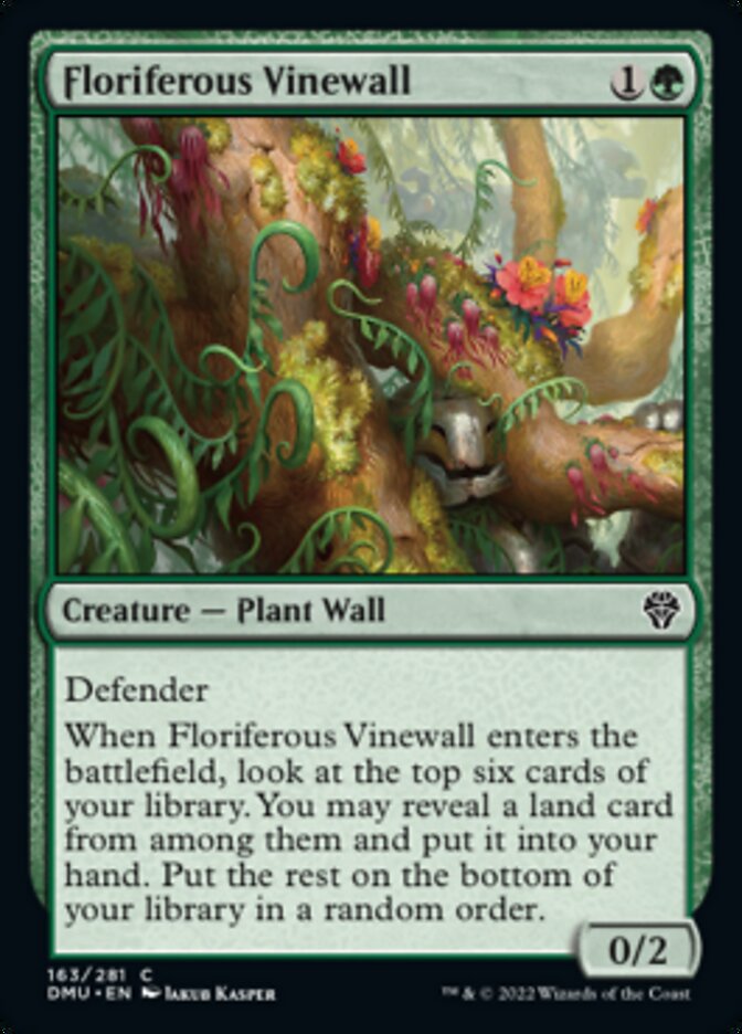 Floriferous Vinewall [Dominaria United] MTG Single Magic: The Gathering | Red Claw Gaming