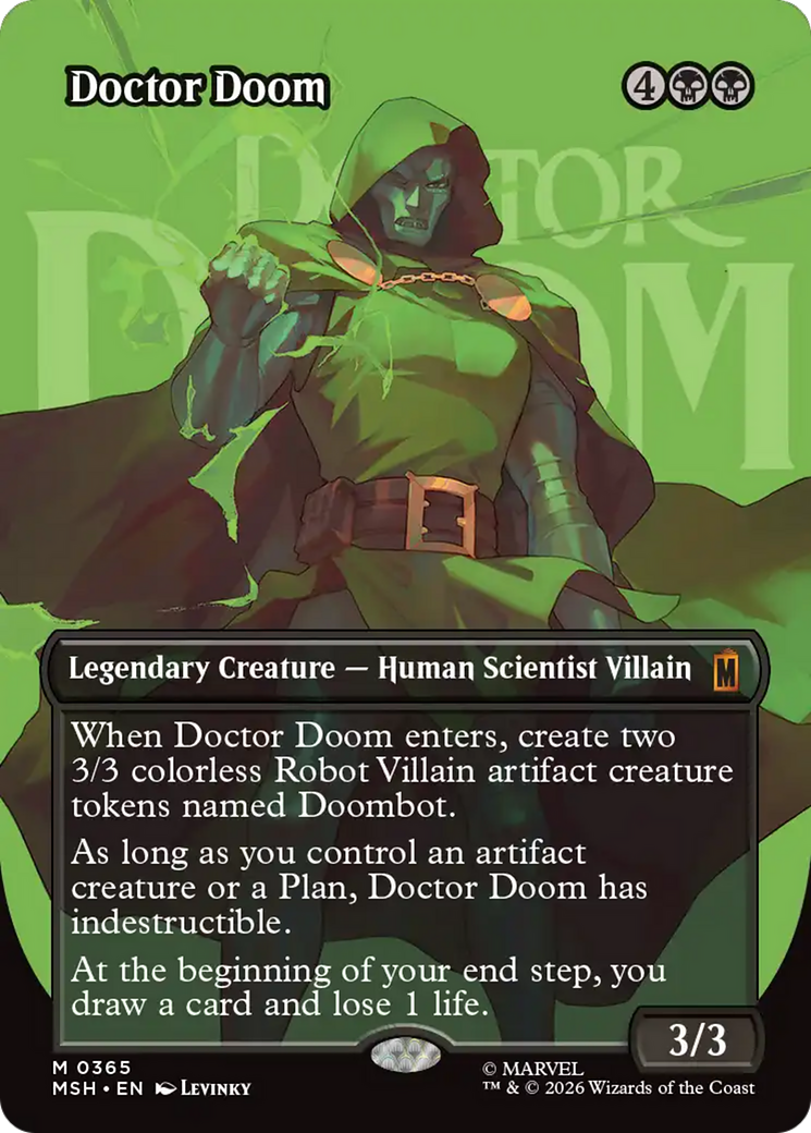 Doctor Doom (Borderless) (365) [Marvel Super Heroes] MTG Single Magic: The Gathering | Red Claw Gaming