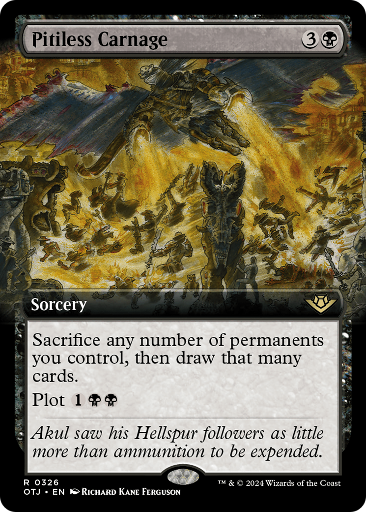 Pitiless Carnage (Extended Art) [Outlaws of Thunder Junction] MTG Single Magic: The Gathering    | Red Claw Gaming