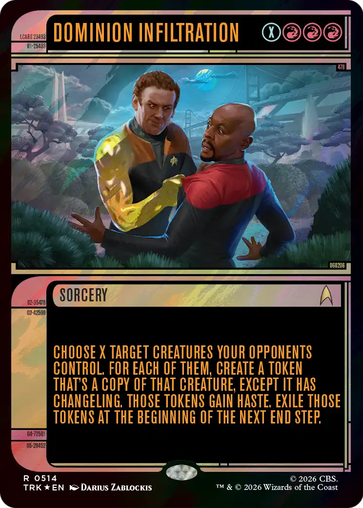 Dominion Infiltration (Showcase) (Surge Foil) [Star Trek] MTG Single Magic: The Gathering | Red Claw Gaming