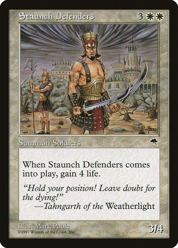 Staunch Defenders [Tempest] MTG Single Magic: The Gathering | Red Claw Gaming