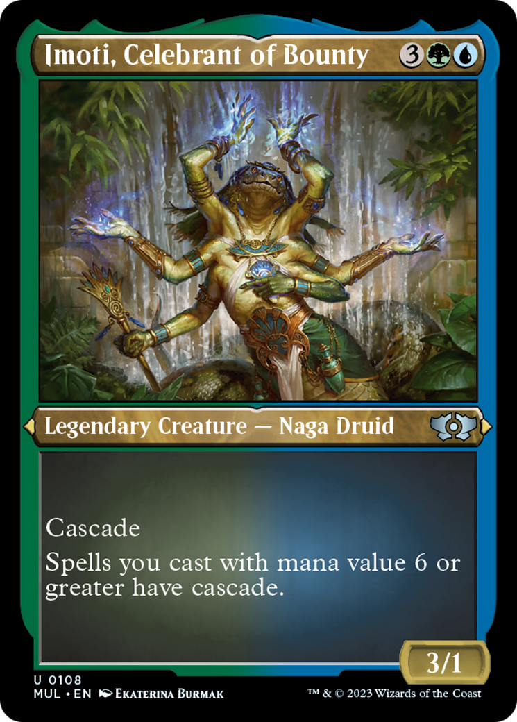 Imoti, Celebrant of Bounty (Foil Etched) [Multiverse Legends] MTG Single Magic: The Gathering | Red Claw Gaming
