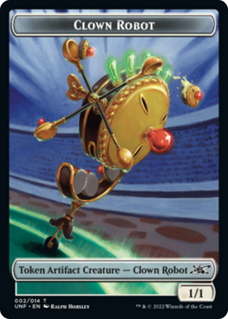 Clown Robot (002) // Food (010) Double-Sided Token [Unfinity Tokens] MTG Single Magic: The Gathering | Red Claw Gaming