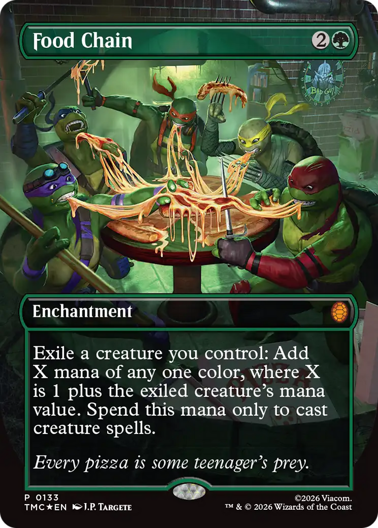 Food Chain (Borderless) [Teenage Mutant Ninja Turtles Commander] MTG Single Magic: The Gathering | Red Claw Gaming