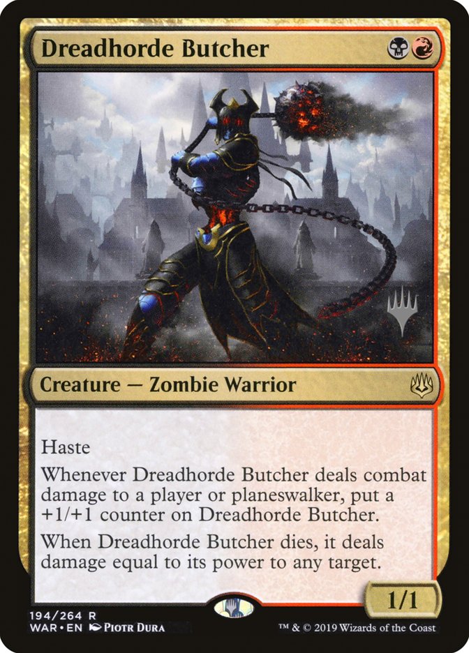 Dreadhorde Butcher (Promo Pack) [War of the Spark Promos] MTG Single Magic: The Gathering | Red Claw Gaming