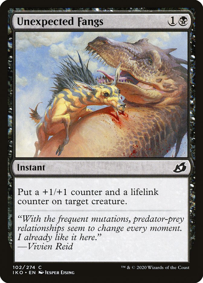 Unexpected Fangs [Ikoria: Lair of Behemoths] MTG Single Magic: The Gathering | Red Claw Gaming
