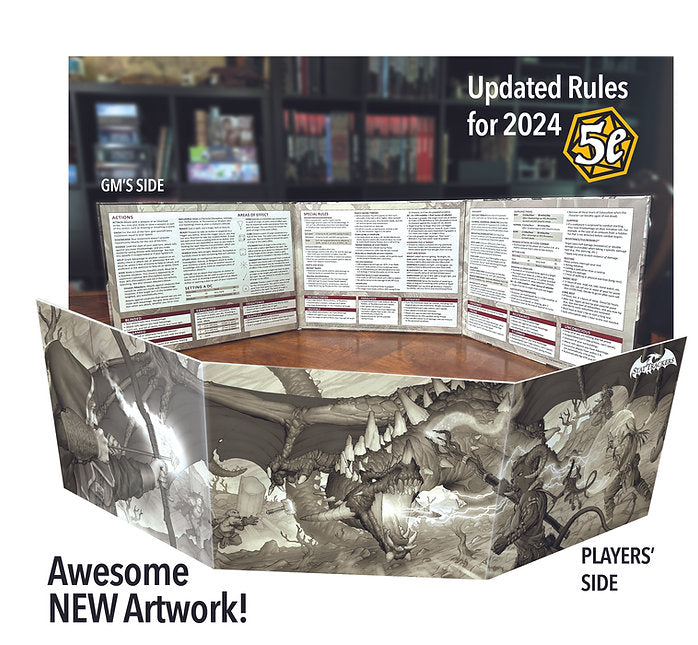 DM Screen for Version 2024 of 5e D&D Accessory Stat Trackers | Red Claw Gaming