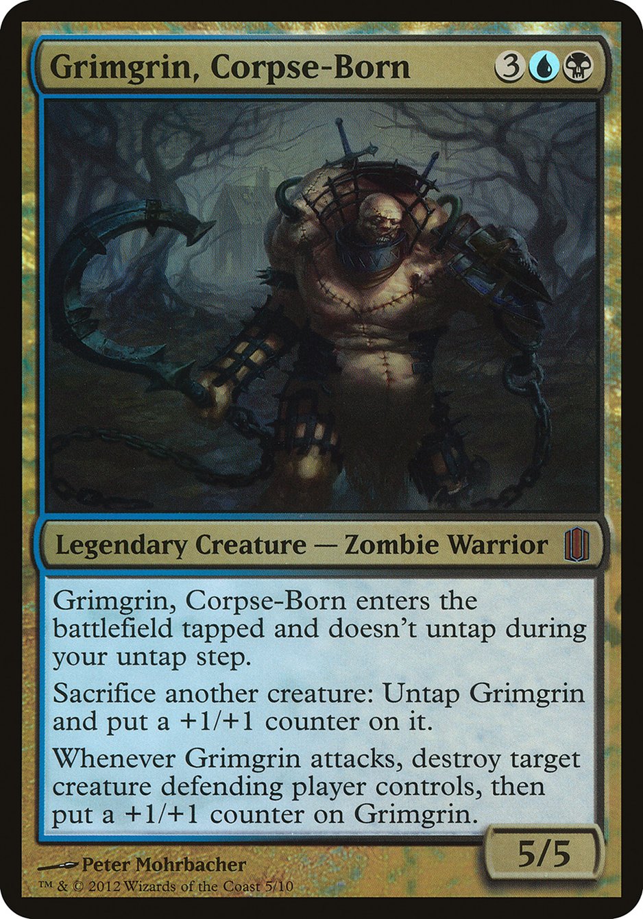 Grimgrin, Corpse-Born (Oversized) [Commander's Arsenal Oversized] MTG Single Magic: The Gathering | Red Claw Gaming