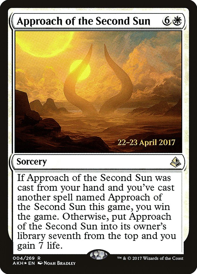 Approach of the Second Sun [Amonkhet Prerelease Promos] MTG Single Magic: The Gathering | Red Claw Gaming