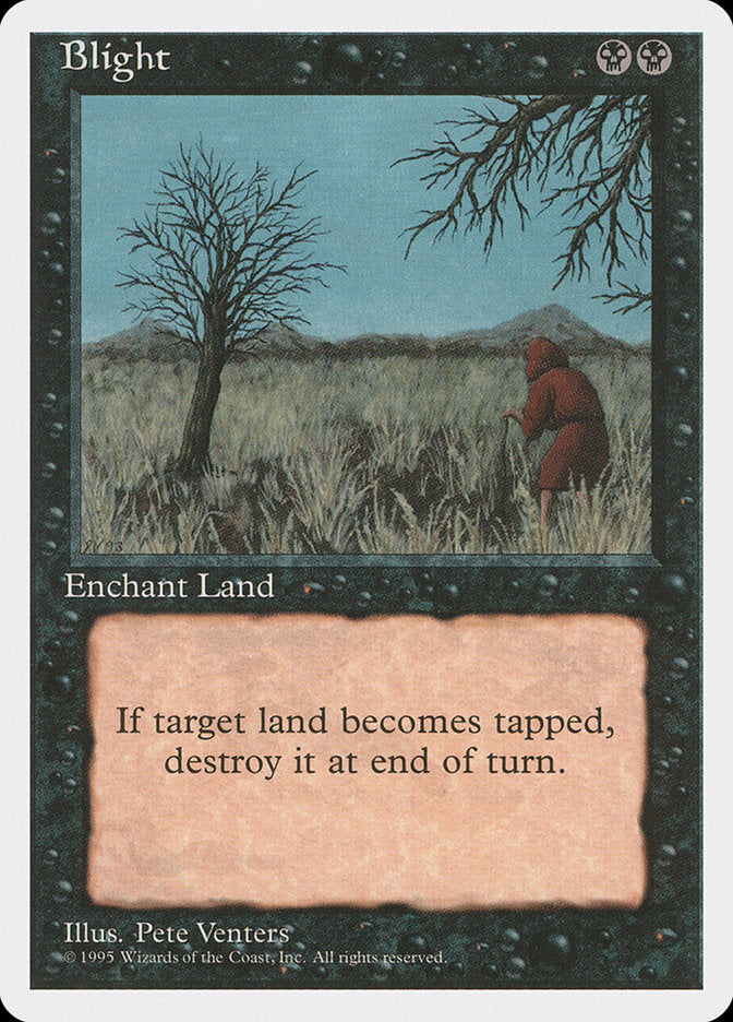 Blight [Fourth Edition] MTG Single Magic: The Gathering | Red Claw Gaming