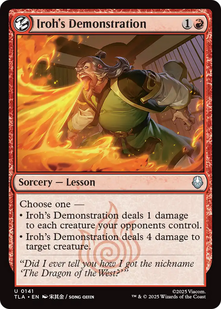 Iroh's Demonstration [Avatar: The Last Airbender] MTG Single Magic: The Gathering | Red Claw Gaming