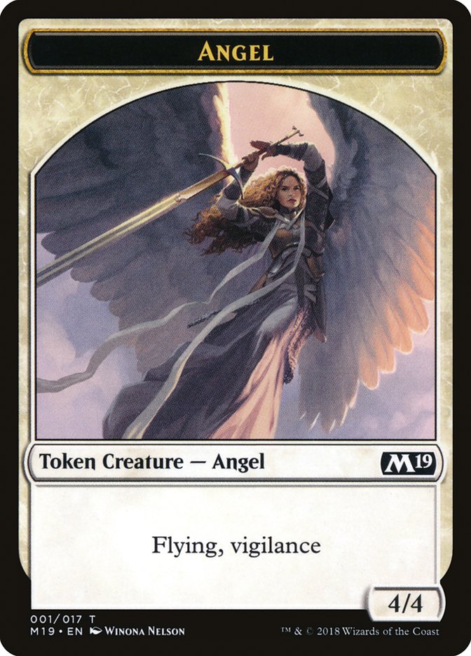 Angel Token [Core Set 2019 Tokens] MTG Single Magic: The Gathering | Red Claw Gaming