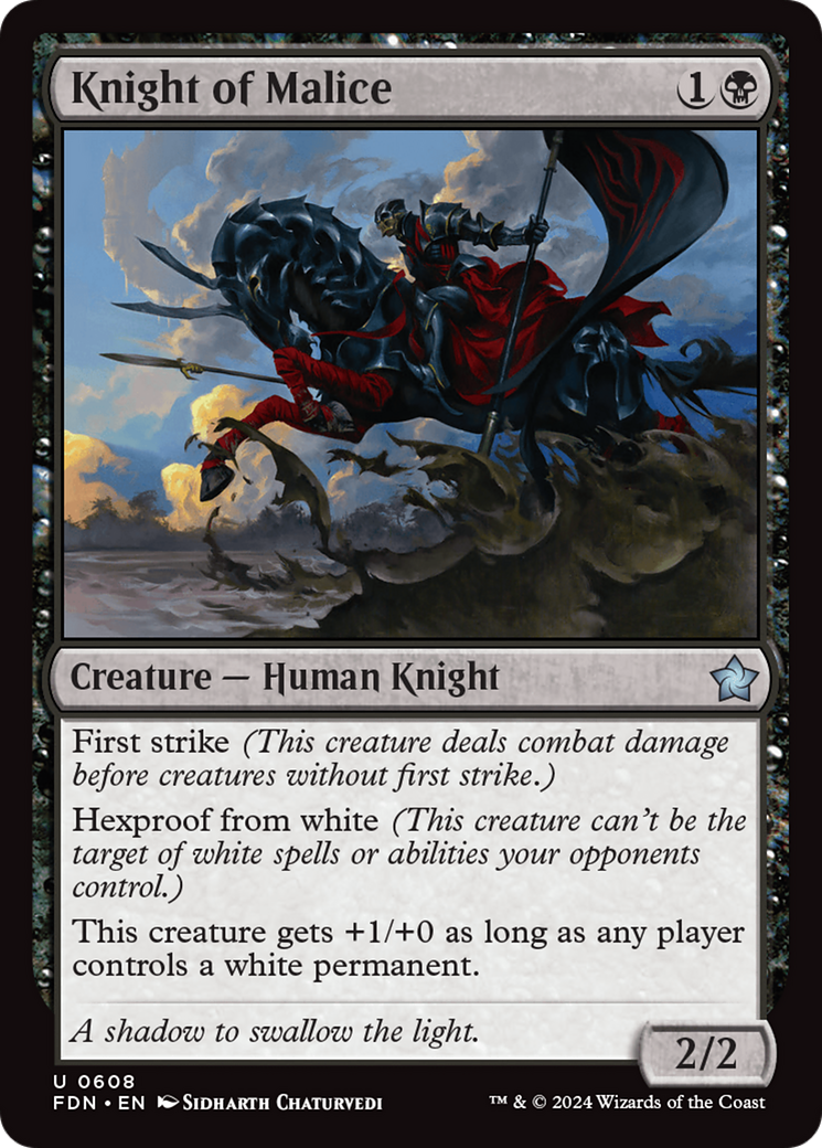 Knight of Malice [Foundations] MTG Single Magic: The Gathering | Red Claw Gaming